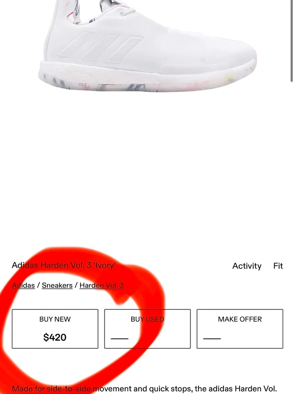 Adidas James Harden sneakers